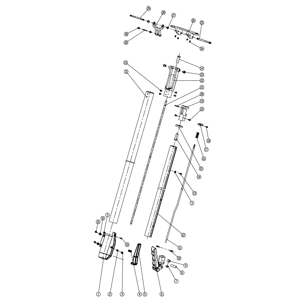 Level 5 Extendable Box Handle Brake Assembly - Repair Part