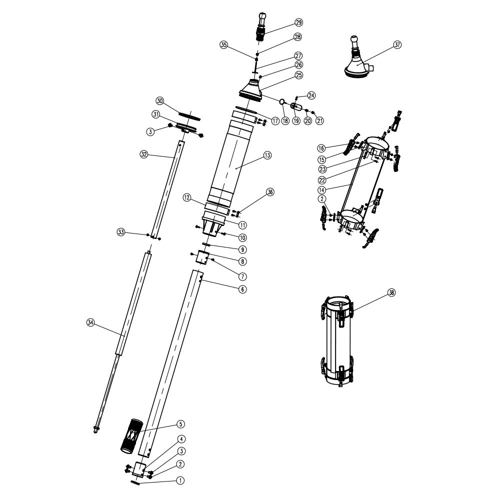 Level 5 Mini Shot Top Cone Assembly - Repair Part
