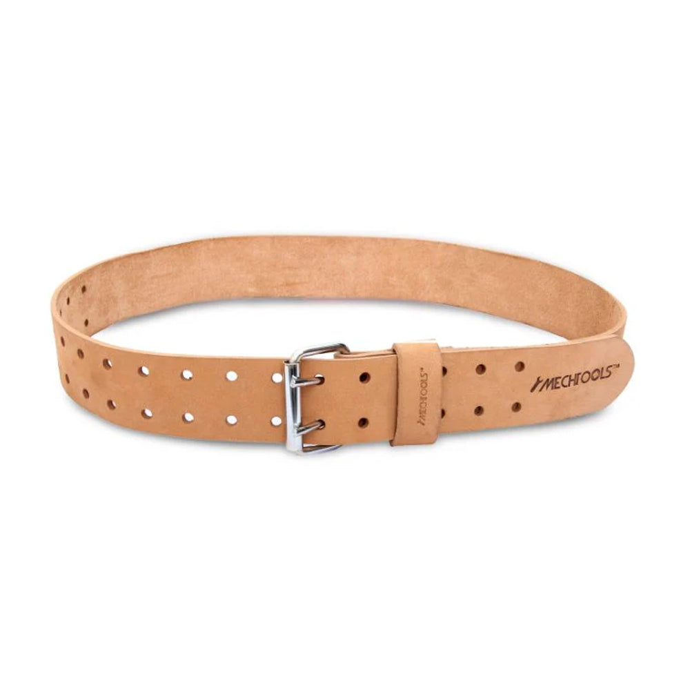 MechTools 2" Leather Tool Belt with Double Buckle (Natural)