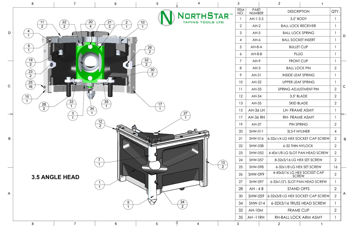 Northstar Angle Head Repair Parts