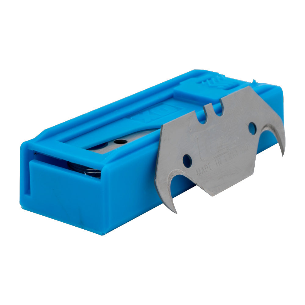 OX Pro Heavy Duty Hooked Knife Blades & Dispenser (10 Pack)