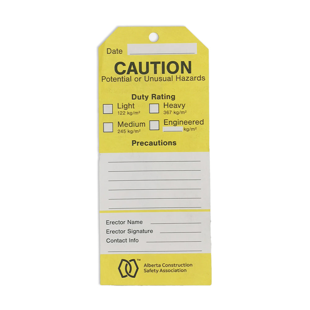 Scaffold Safety Tags