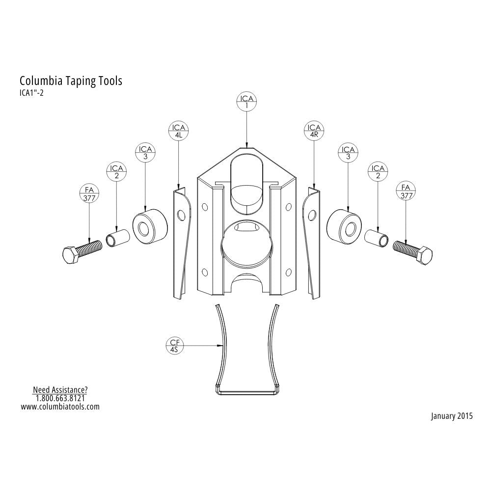Columbia Two Wheel Inside Applicator Skid Parts