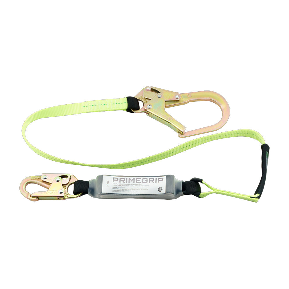 PrimeTools 6' Dual Hook Shock Absorbing Lanyard