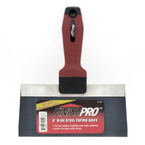 FinishPro 8" Ergonomic Soft Grip Blue Steel Taping Knife
