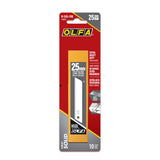 OLFA 25mm H-SOL-10B Silver Solid Blades - 10pk