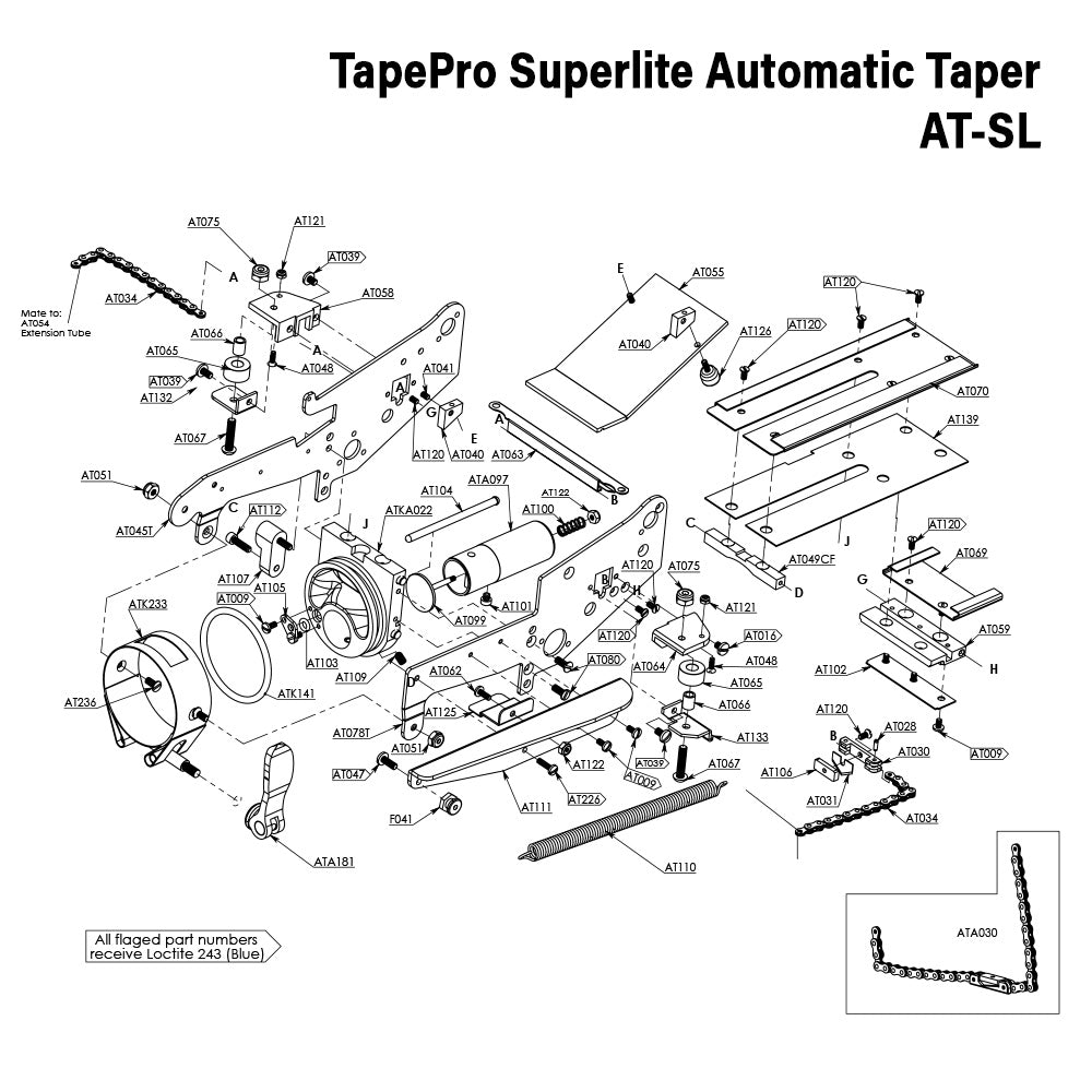 TapePro Automatic Taper Repair Parts