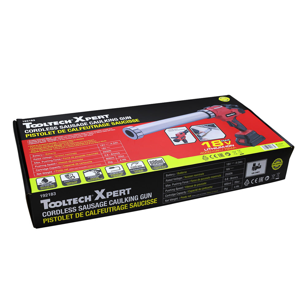 ToolTech Xpert 18V Cordless Sausage Caulking Gun