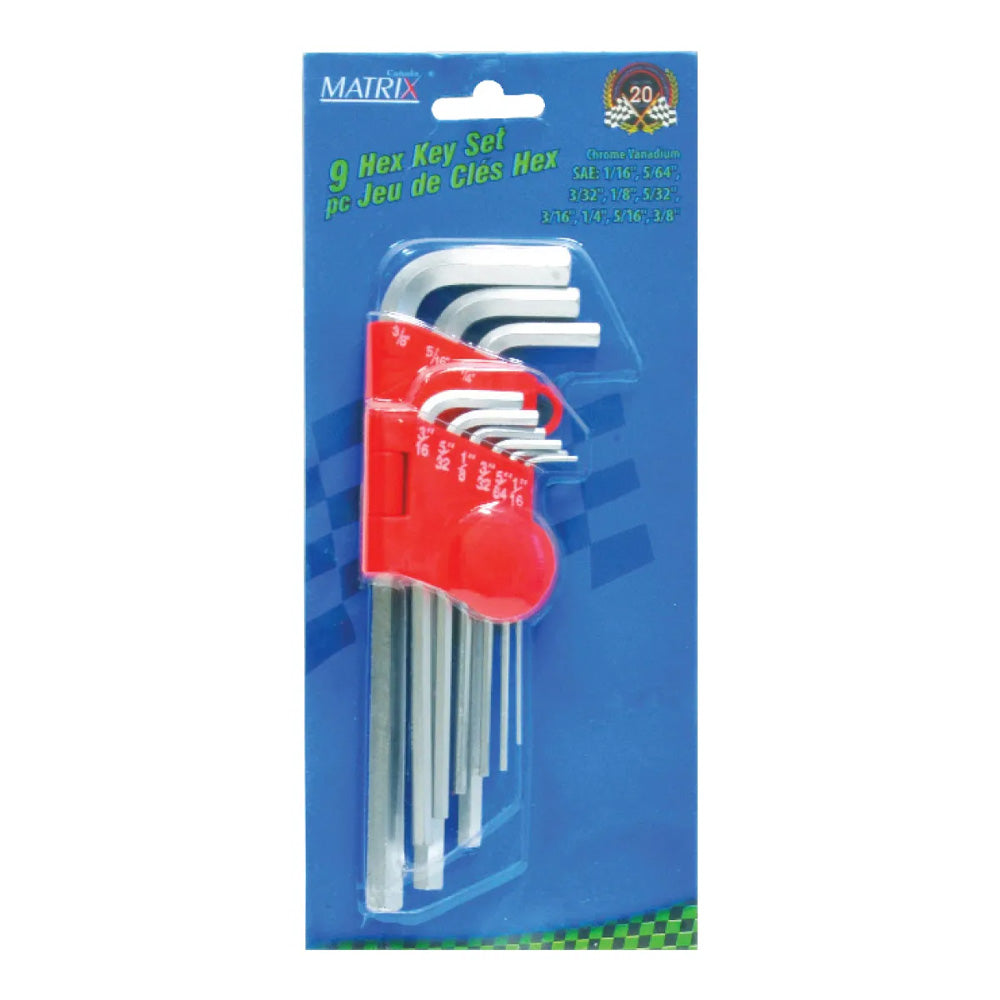 Matrix 9pc Hex Key Set